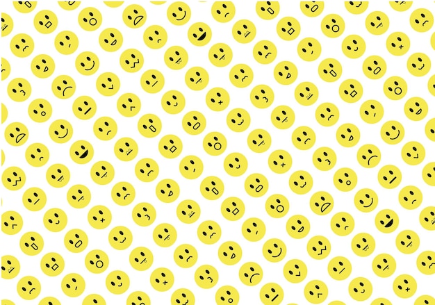 Vector smiley emoji face express vector background