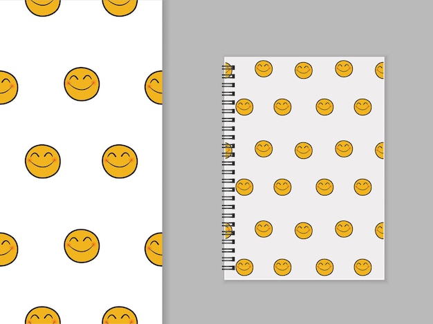 Smiley emoticon seamless pattern