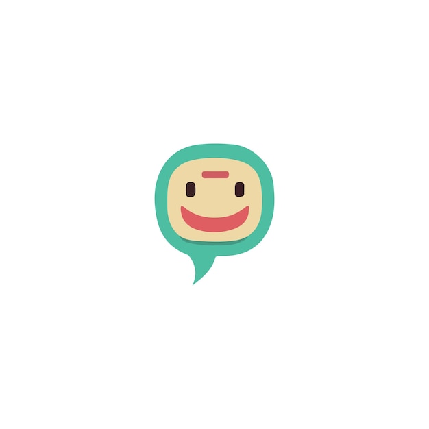 smiley face chat bubble icon