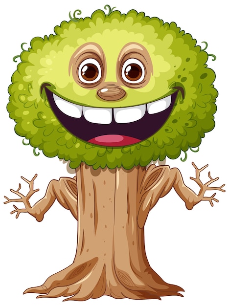 Smiley happy tree cartoon