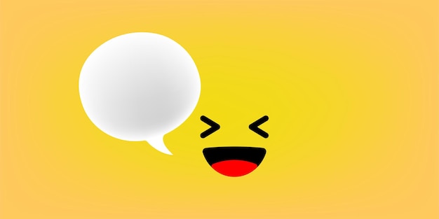 Smiley with speech bubble illustration