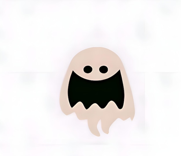 Smiling Cartoon Ghost Illustration