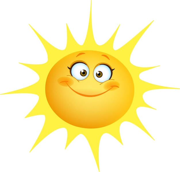 Smiling Cartoon Sun