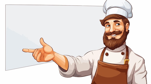 Smiling Chef Cartoon Character Presenting