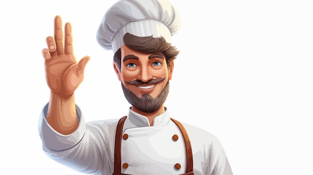 Smiling Chef Cartoon Character Presenting