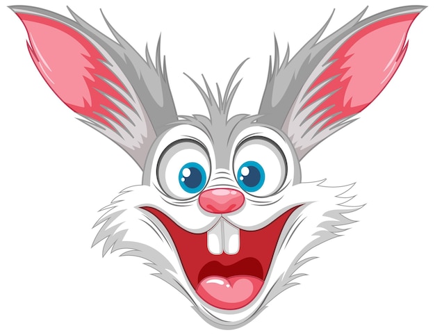 Smiling Crazy Rabbit Cartoon