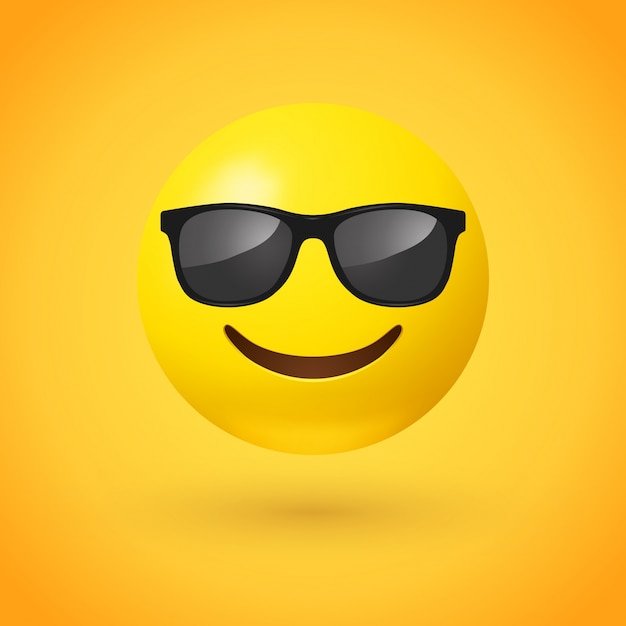 Smiling face with sunglasses emoji