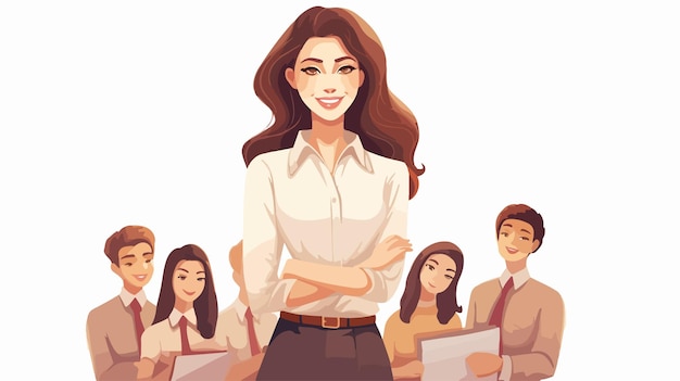 Smiling Female Teacher Standing Portrait