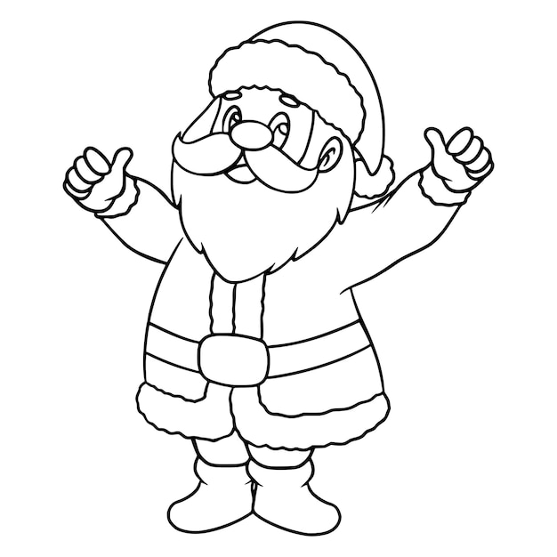 Smiling Santa Claus Coloring Page