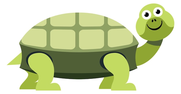 Smiling turtle Cartoon animal icon Funny reptile