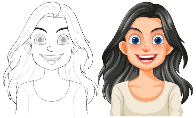 Smiling Woman Vector Illustration