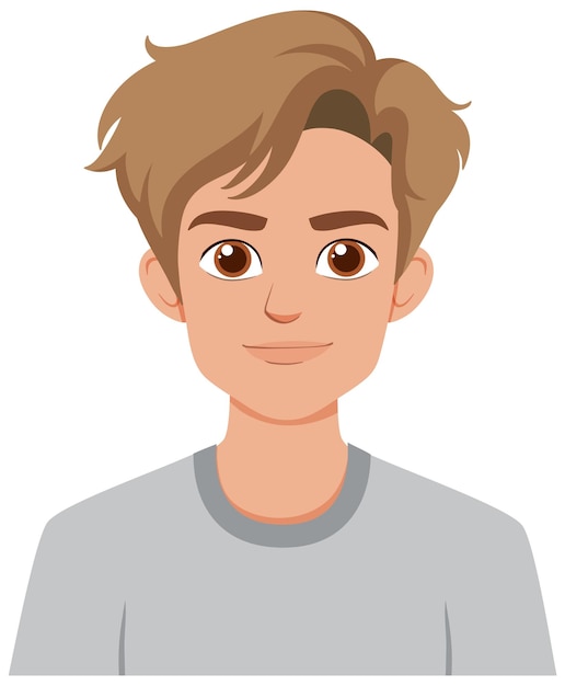 Smiling Young Man Illustration