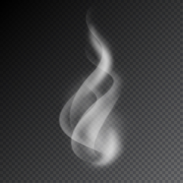 Smoke vectors on transparent background.