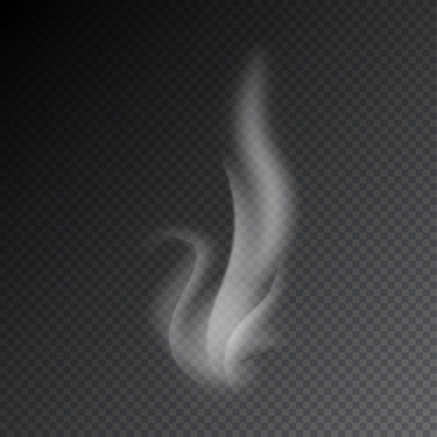 Smoke vectors on transparent background.