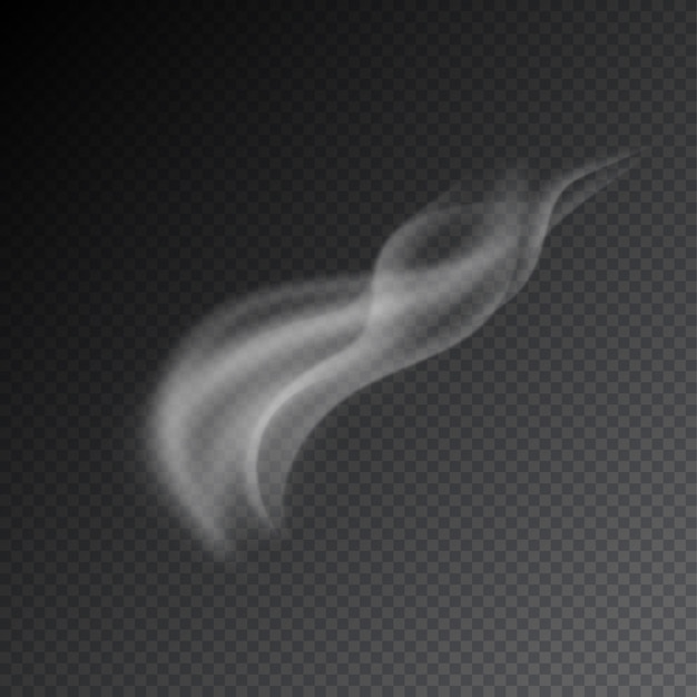 Smoke vectors on transparent background.