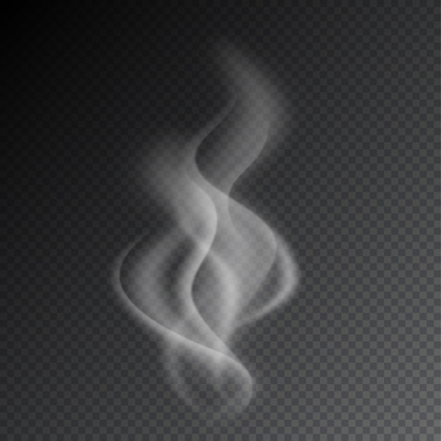 Smoke vectors on transparent background.