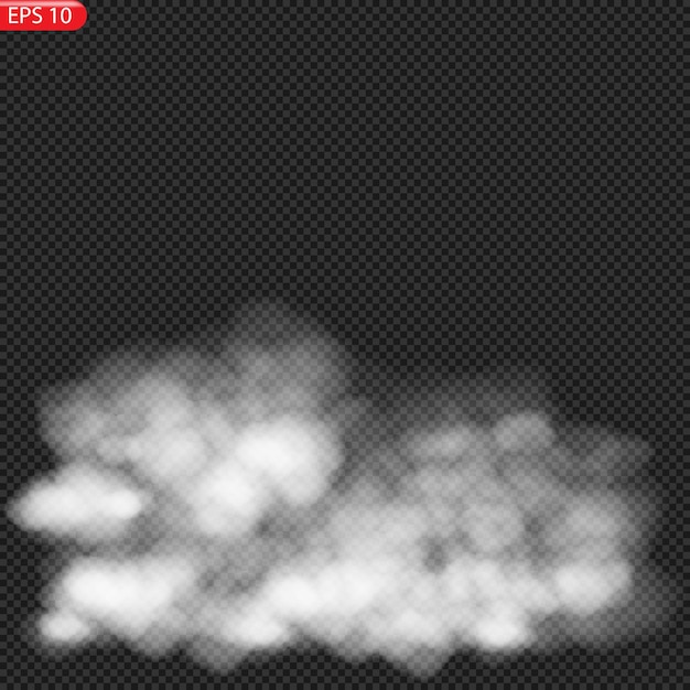 Smoke vectors on transparent background