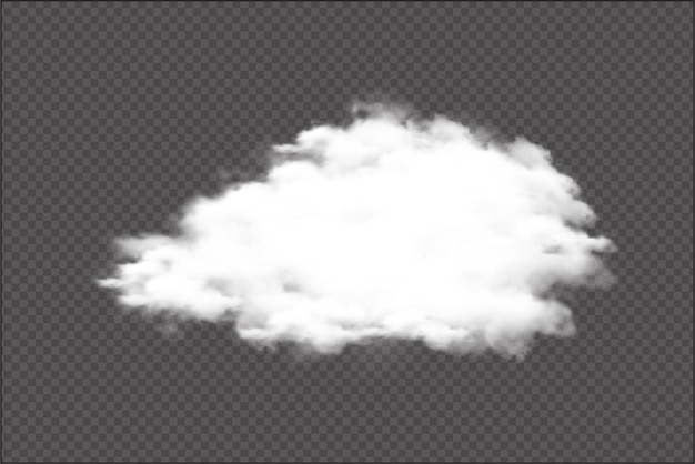 Smokey and mist cloud vector on a dark transparent background White clouds and fog vector for template design or manipulation Realistic cloud isolated for storm or sky design