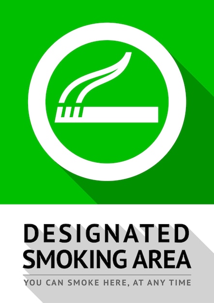 Smoking area label