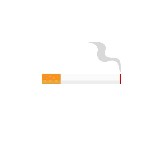 Vector smoking cigarette icon flat design style vector illustration