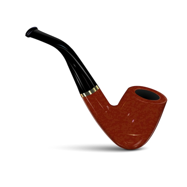 Smoking pipe on white background