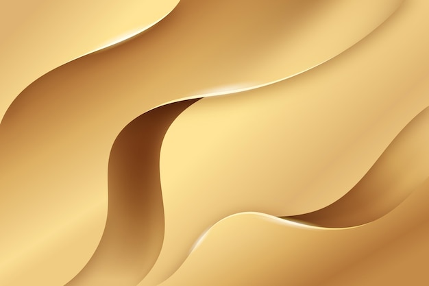 Smooth golden wave background