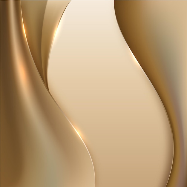 Smooth golden wave background