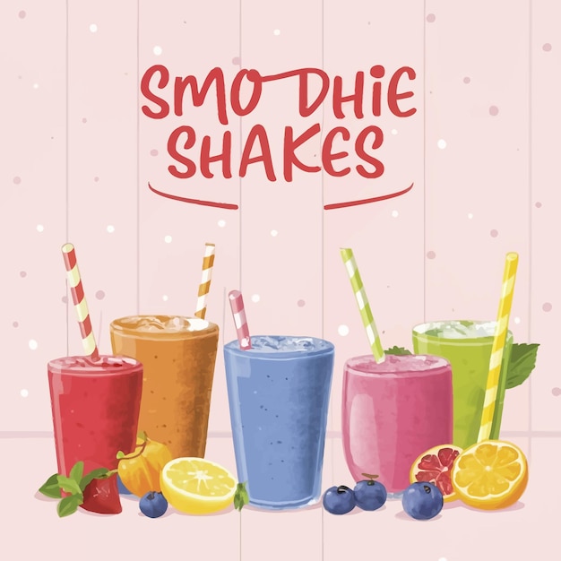 Smooth Shake fruit illusration