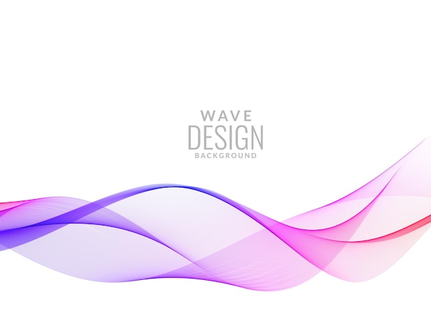 Smooth stylish colorful wave background