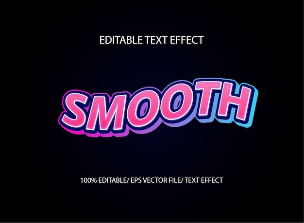 Smooth text effect 3d text effect