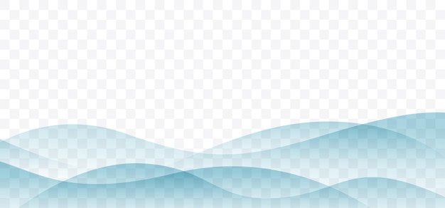 Vector smooth wave pattern transparent water wave background