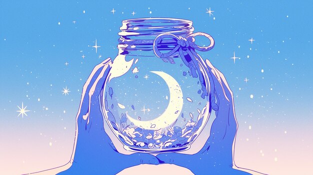 Vector smooth white moon jars