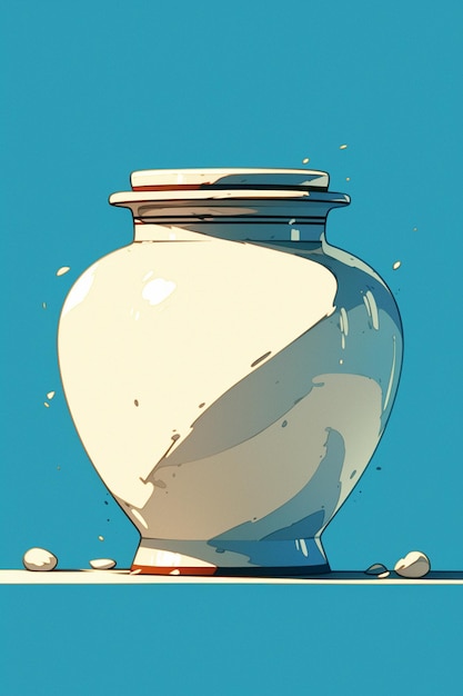 Vector smooth white moon jars