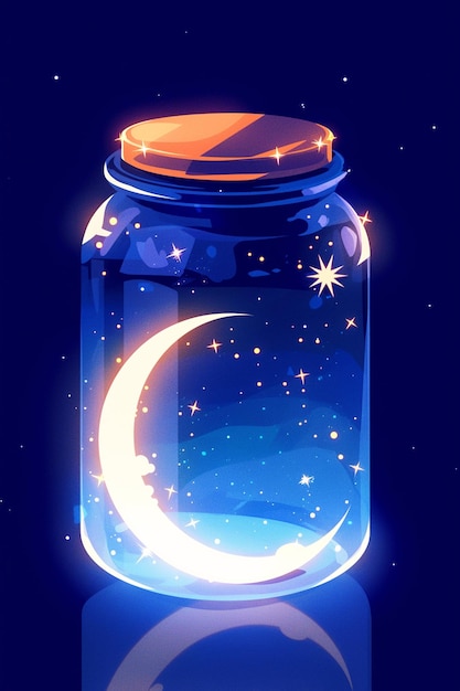 Vector smooth white moon jars