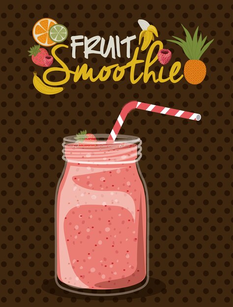 Smoothie design over pointed background