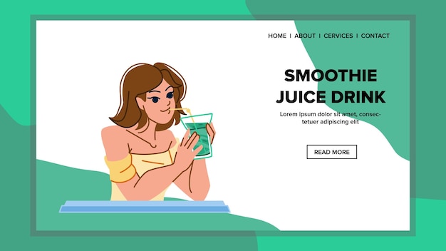 Smoothie juice drink vector