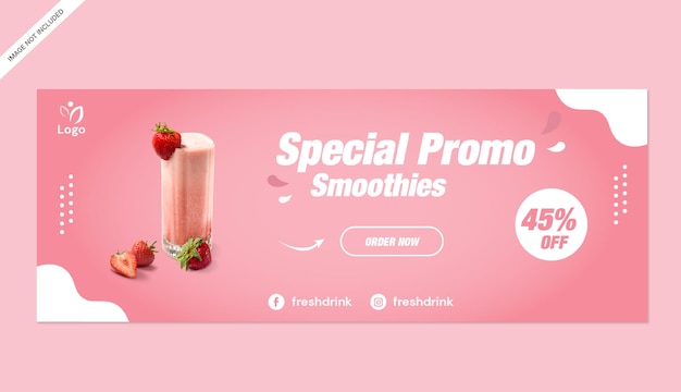 smoothies banner promotion store template