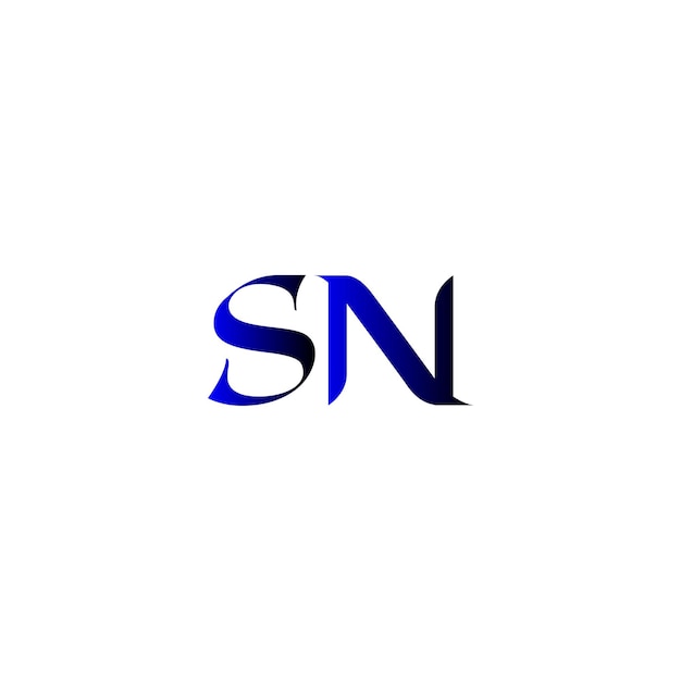 Vector sn initial logo