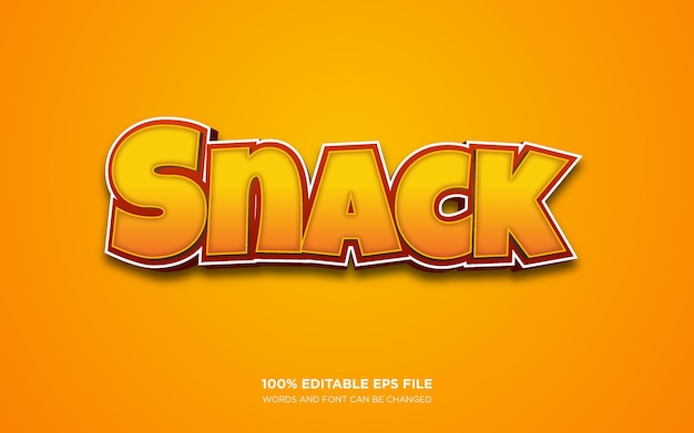 Snack editable text style effect