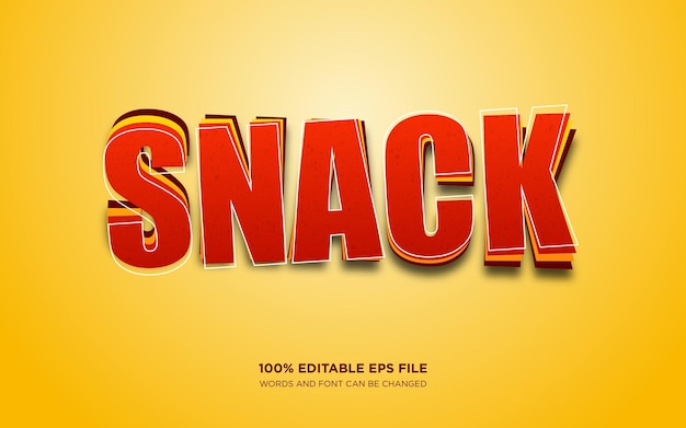 Snack editable text style effect