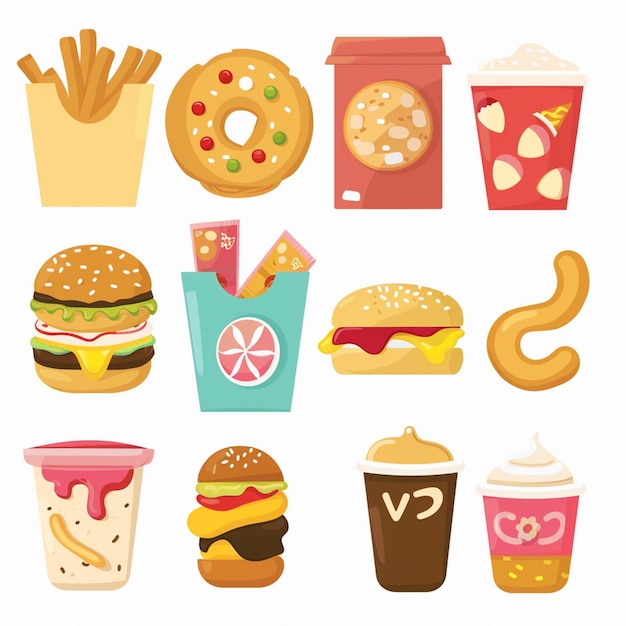 snack food vector illustration cartoon design isolated background meal graphic logo icon