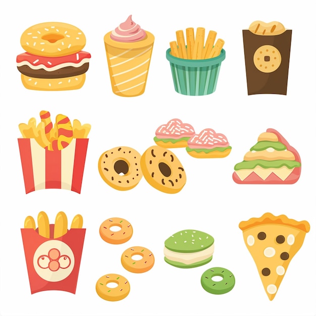 snack food vector illustration cartoon design isolated background meal graphic logo icon