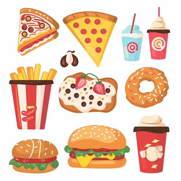 snack food vector illustration cartoon design isolated background meal graphic logo icon