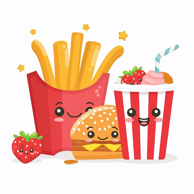 snack food vector illustration cartoon design isolated background meal graphic logo icon