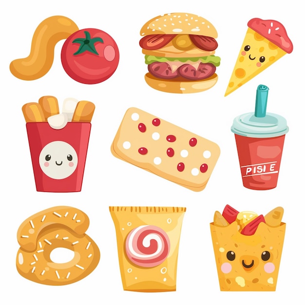 snack food vector illustration cartoon design isolated background meal graphic logo icon