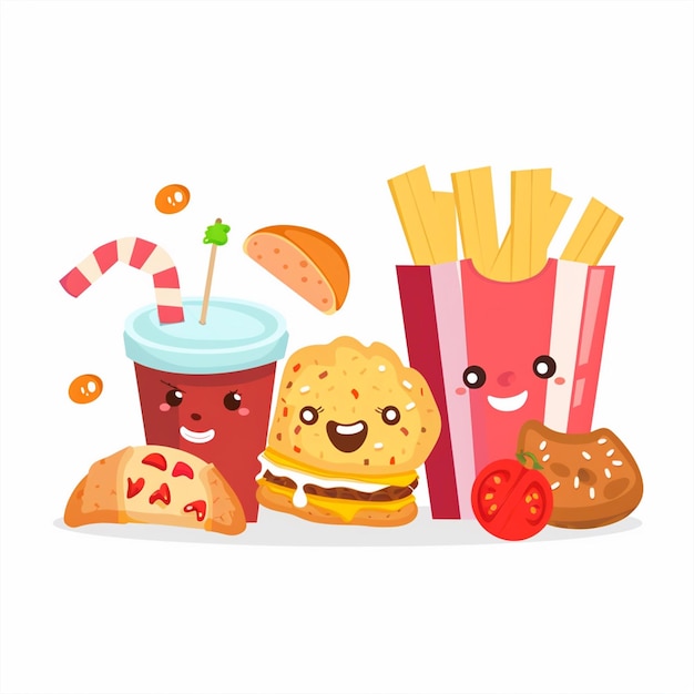 Vector snack illustration vector food isolated design delicious graphic tasty sweet meal dessert