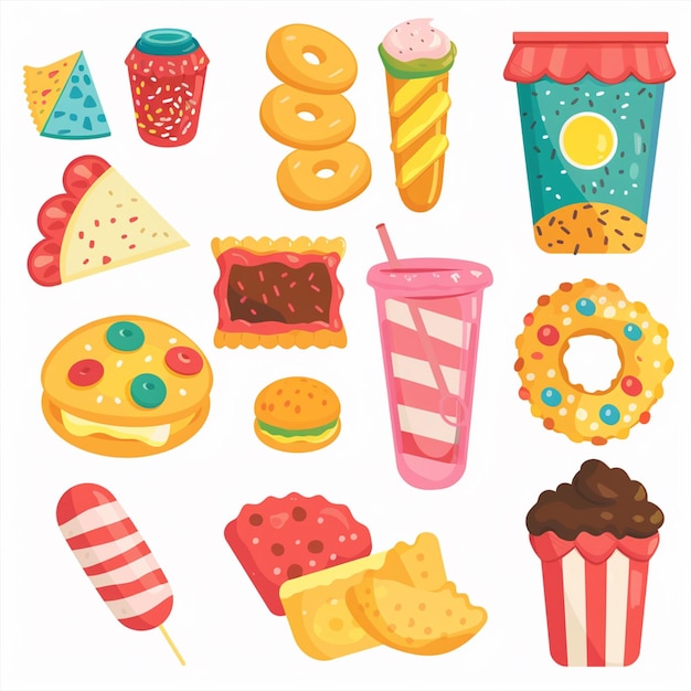 snack illustration vector food isolated design delicious graphic tasty sweet meal dessert