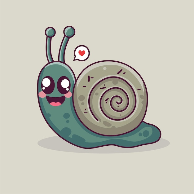 Snail animal logo Cute snail vector cartoon escargot animal snail slug kawaii