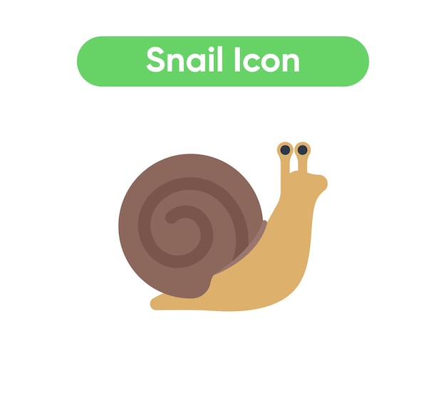 Snail emoji vector illustration Snail vector icon