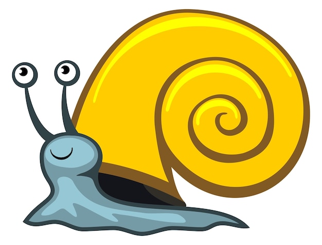 Snail icon Shell animal Funny cartoon character